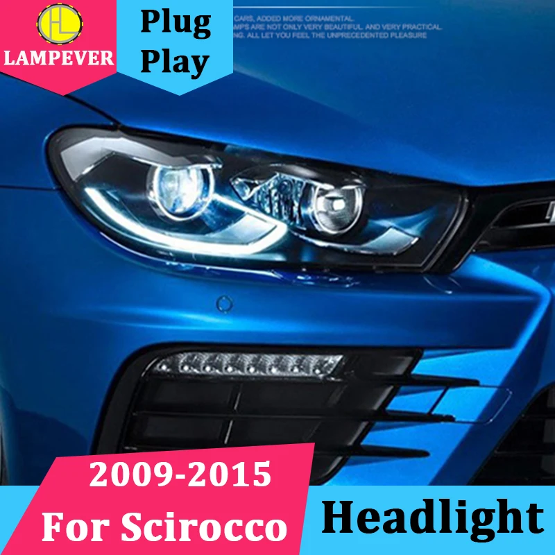 HQ Car Headlight For VW Scirocco headlights 2009 14/2015 For Scirocco