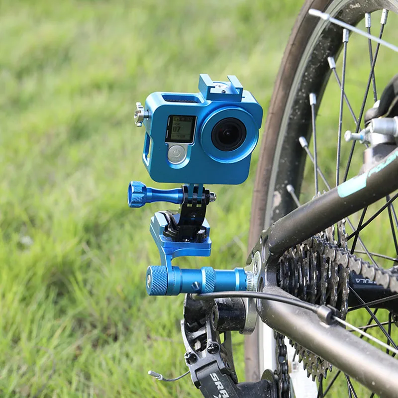 Aluminum Bicycle holder Mount Bracket bicycle Base Stand Adapter For Gopro hero 7 6 5 4 3 Xiaomi Yi Sjcam camera Accessories (9)