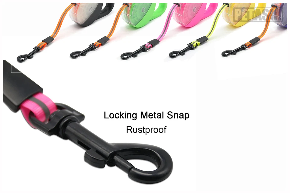 Pet Dog Leash Retractable Collar Lead 2017 BEST leash Products Small Large Dog Harness Dele Pet Dog Chain Collars Led 25kg-35kg PETASIA 404