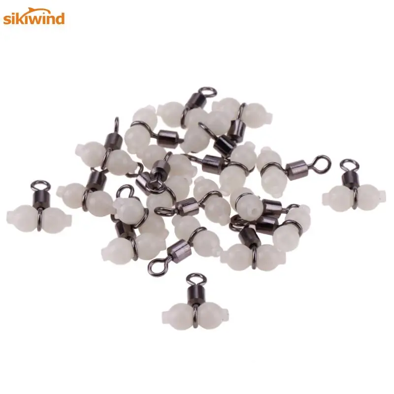 

20pcs/lot Luminous Rolling Swivels Sea Fishing Accessories Hook Connector Rolling Swivels 3-way Swivels Fishing Tackle Tools