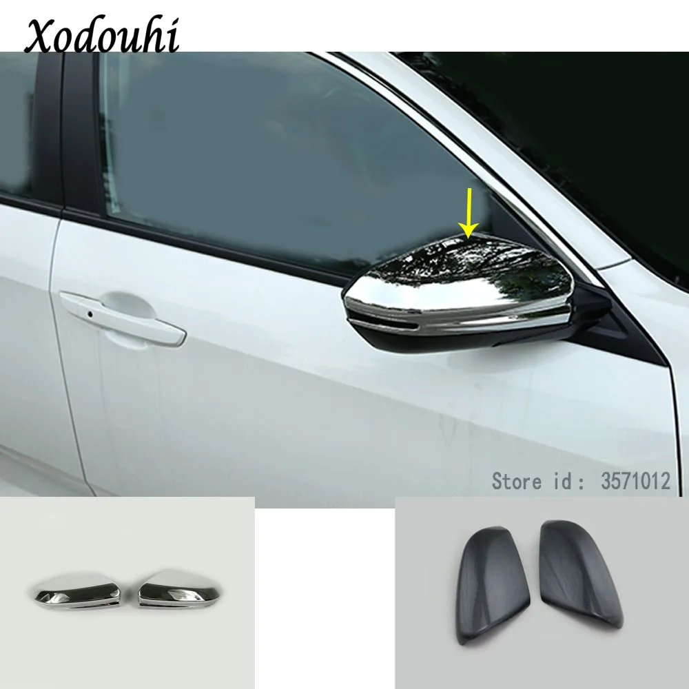 Car ABS chrome stick rear view Rearview Side glass Mirror Cover trim