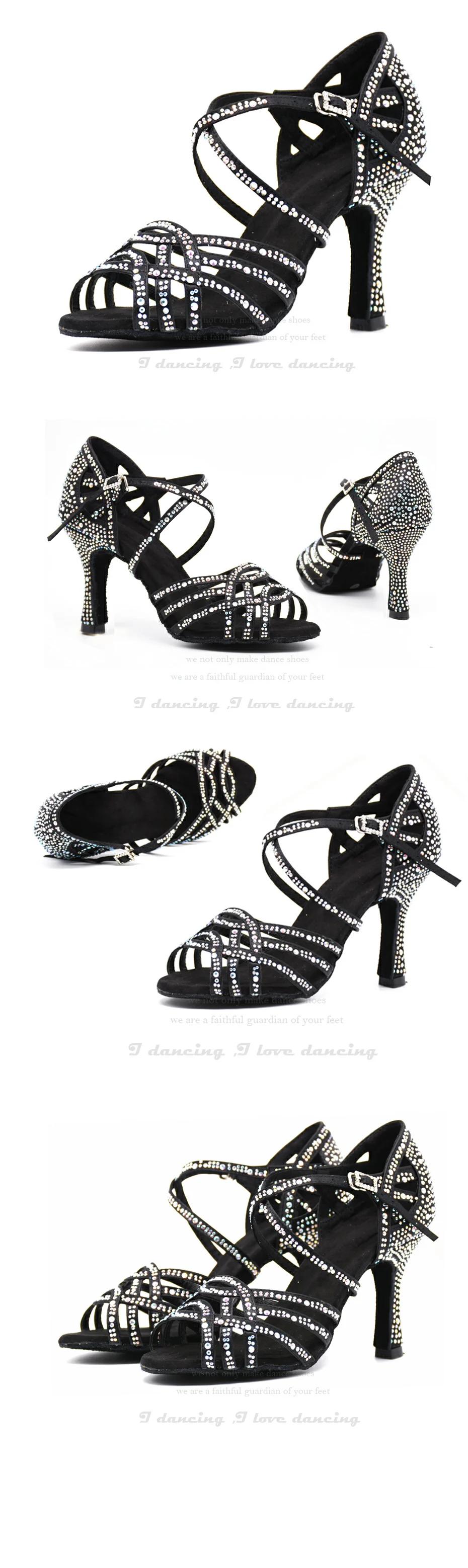 Tango sapatos de dança strass sapatos latinos