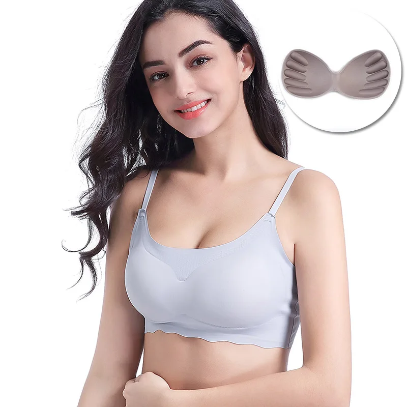 

seamless free breathable push up Ice Silk bra breasts Sleep Soft 2018 Sports bra sport Spandex lingerie One-Piece Wireless Sleep