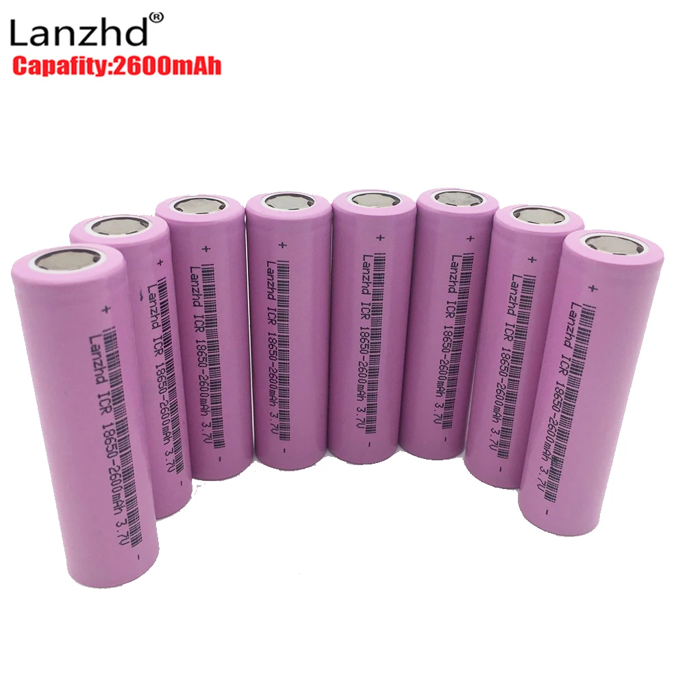 18650 батарея для samsung 18650 Батарея 3,7 v перезаряжаемые батареи 2600maH Li ion ICR18650 26F батарея для фонарика(8 шт