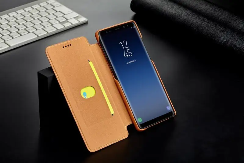 Кожаный чехол для samsung Galaxy Note 9, роскошный винтажный бизнес флип-чехол, для samsung Note 8, чехол, дизайн петля, Fundas