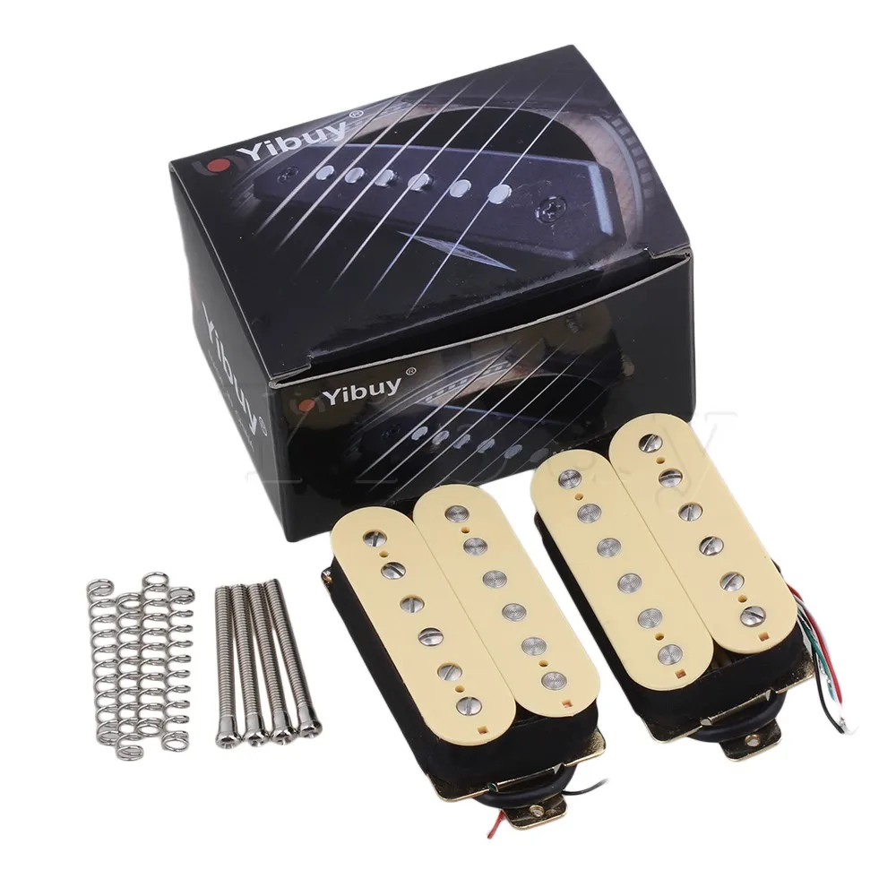 

Yibuy2x Humbucker High Output Pickup Set 4 Conductor Wire