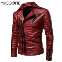 MIICOOPIE, мужская кожаная замшевая куртка, модная Осенняя мотоциклетная куртка из искусственной кожи, мужская зимняя куртка-бомбер, верхняя одежда, пальто из искусственной кожи