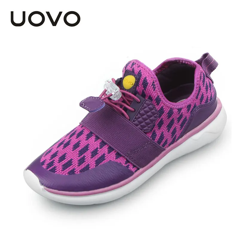 Сезон: весна–лето детское Сетчатое обувь Uovo бренд для мальчиков и девочек спортивные кроссовки студентов Повседневные шлепанцы для улицы