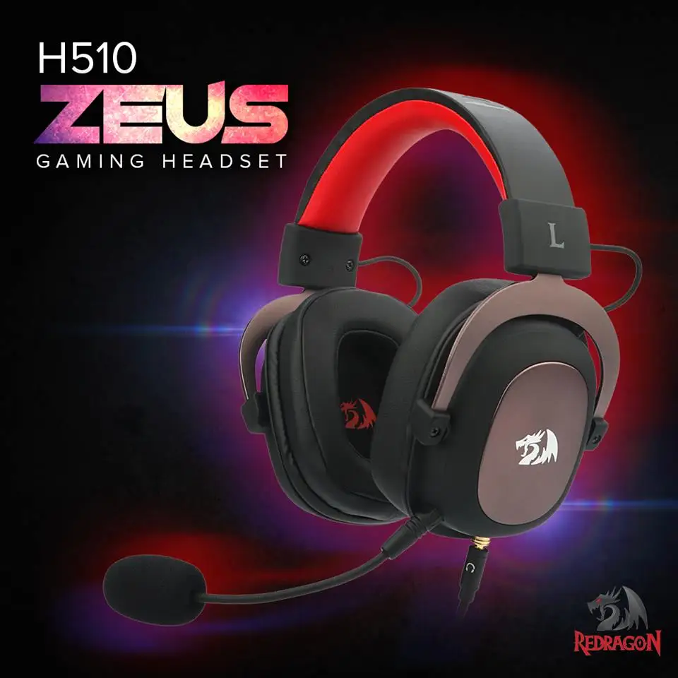 Redragon h510 zeus wired gaming headset 7.1