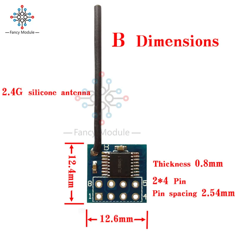 XY-WA/XY-WB PCB припой 2,4G 3,3 V беспроводной приемопередатчик Замена NRF24L01