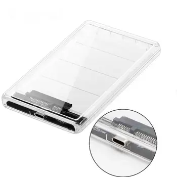 

2.5 inch Transparent TYPE-C to Sata 3.0 HDD Case Tool Free 5 Gbps Support 2TB UASP Protocol Hard Drive Enclosure