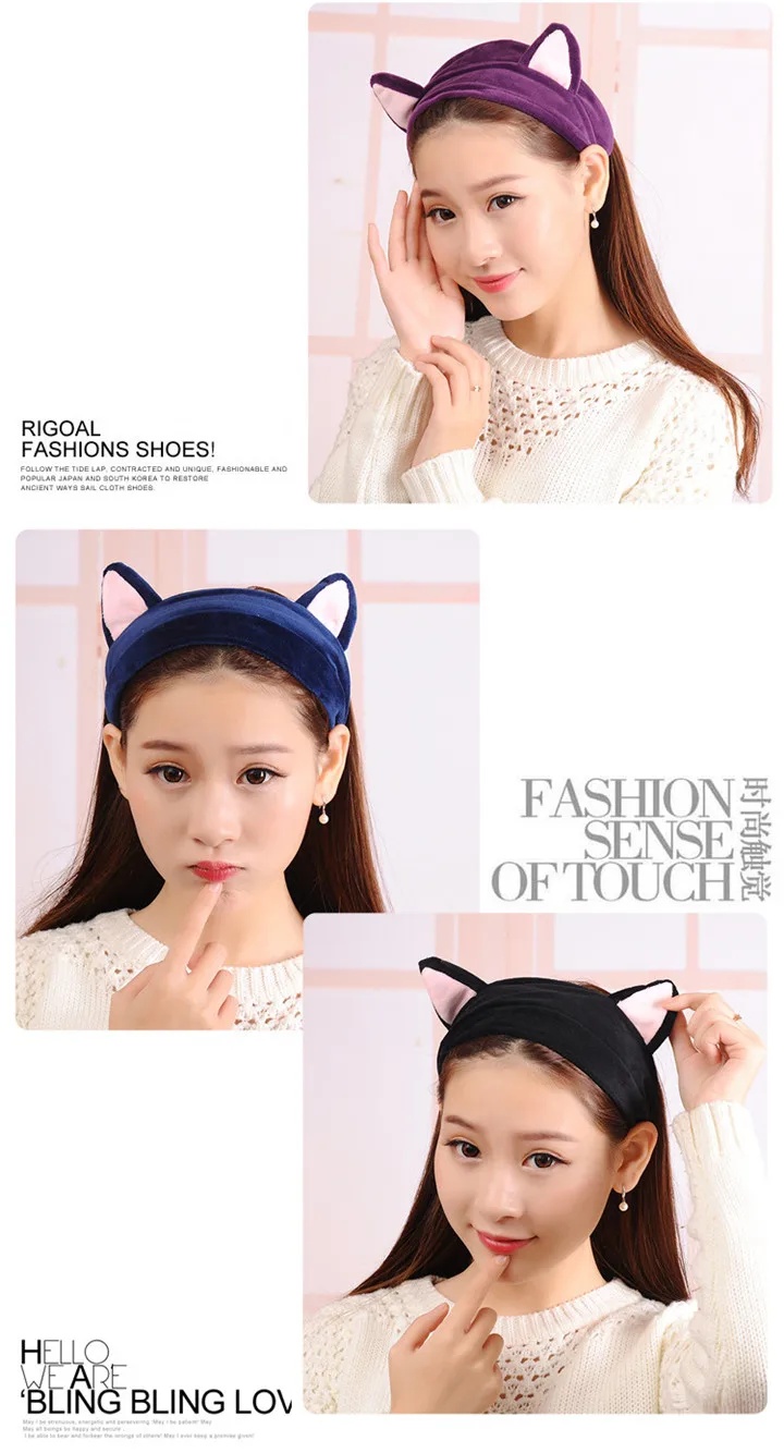 3  Bohemian Head Wrap Cat Ears Hair band Women Hair Accessories Lady Hairband Headwear Knot Baby Headband Girls Headband