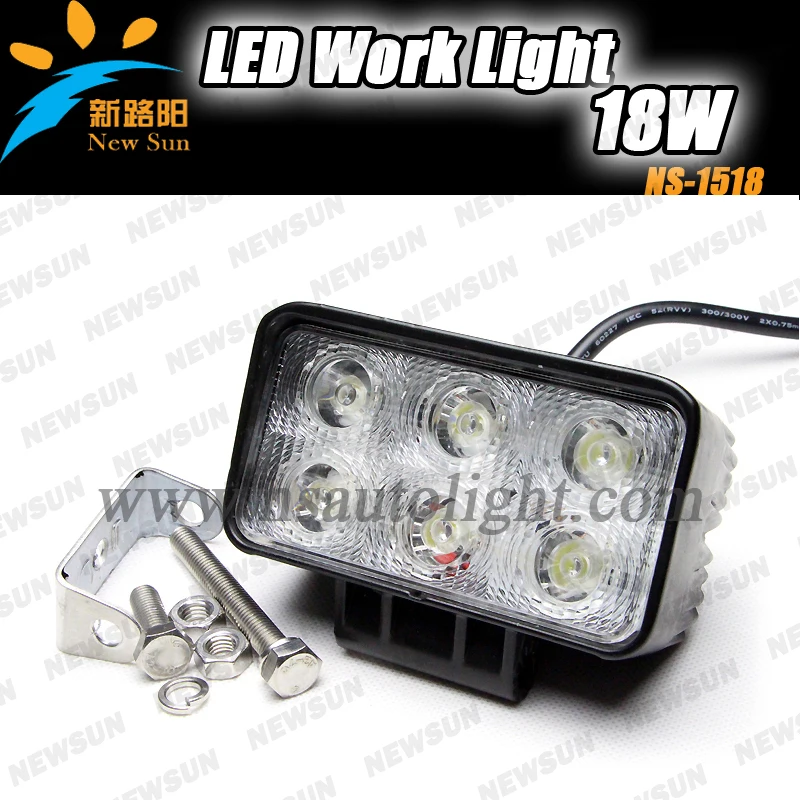 

18W LED Work Light Fog light 12V 24V IP68 Waterproof For Offroad driving light TRUCK BOAT TRAIN BUS working lamp 12V 24V