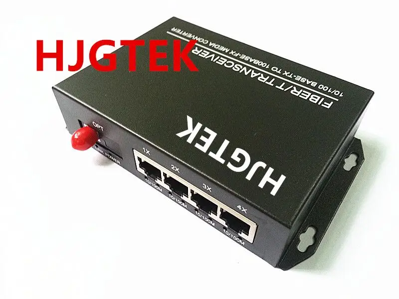 

High quality Fast Ethernet Fiber Switch 4TX 10/100Mbps Optical Media Converter Singlemode Simplex 4 UTP RJ-45 to FC Connector