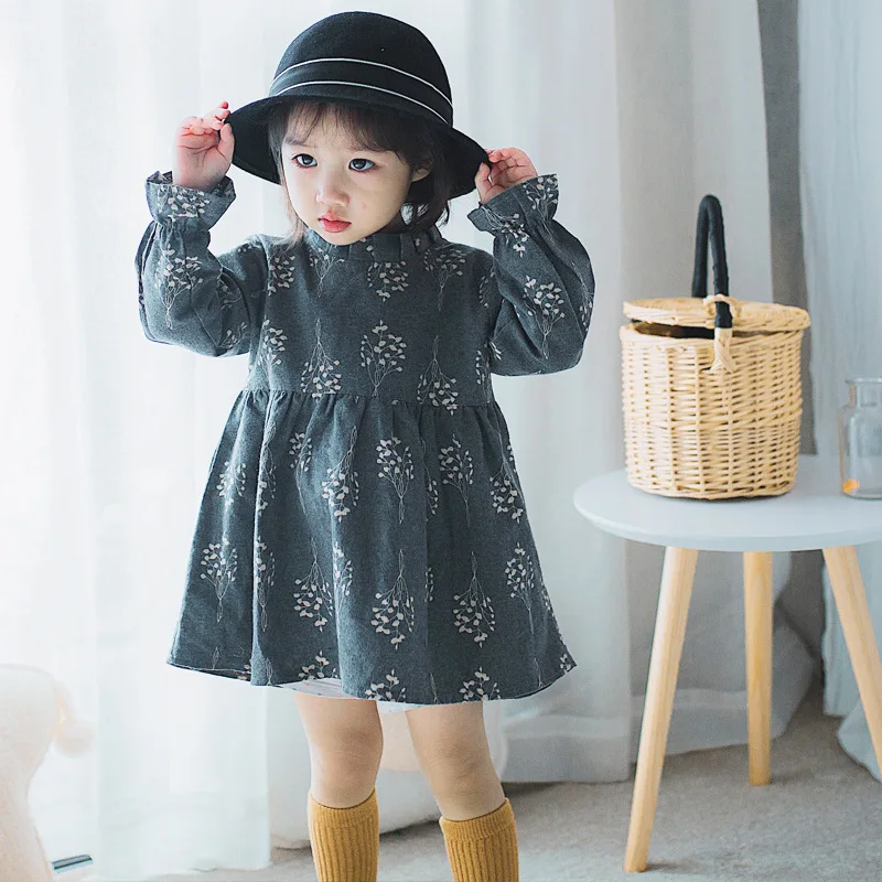

2018 Special Offer Full Print New Fashion Style Dress For Girls Free Shipping Kids Dresses For Princess Girl Party Clothes Baby
