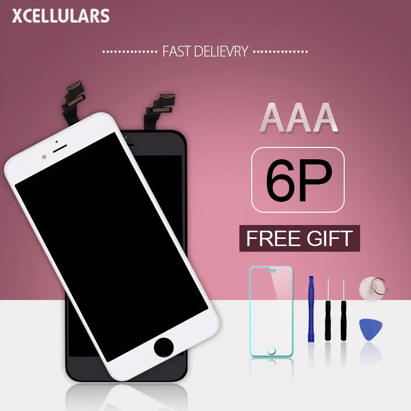 100 шт./лот AAA + качество для Apple iPhone 6 plus Сенсорный экран выполните ЖК-дисплей