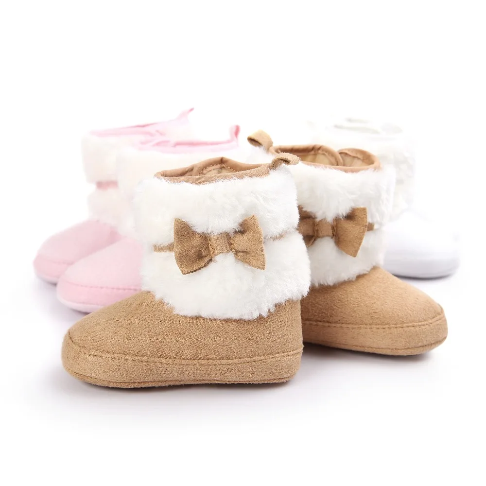 ROMIRUS Baby Boots Winter First Walkers Fashion Baby Girls Shoes Fur