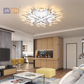 

LED Nordic Iron Acrylic Antler Round LED Lamp.LED Light.Ceiling Lights.LED Ceiling Light.Ceiling Lamp For Foyer Bedroom