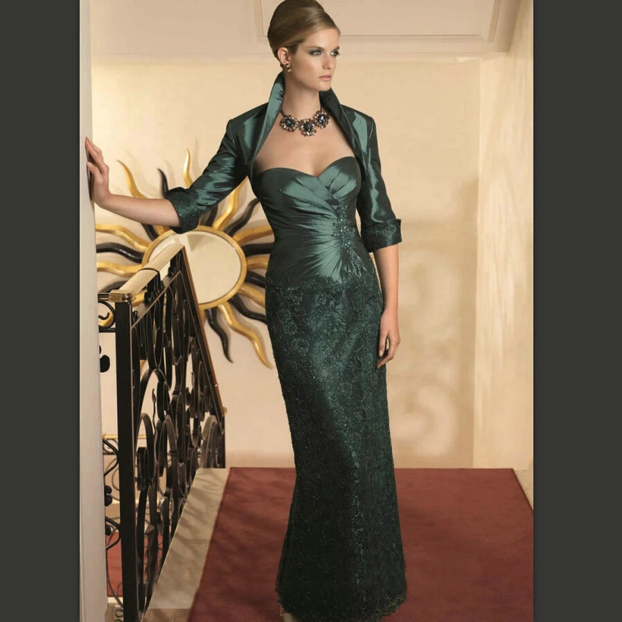 green mother of the bride gowns