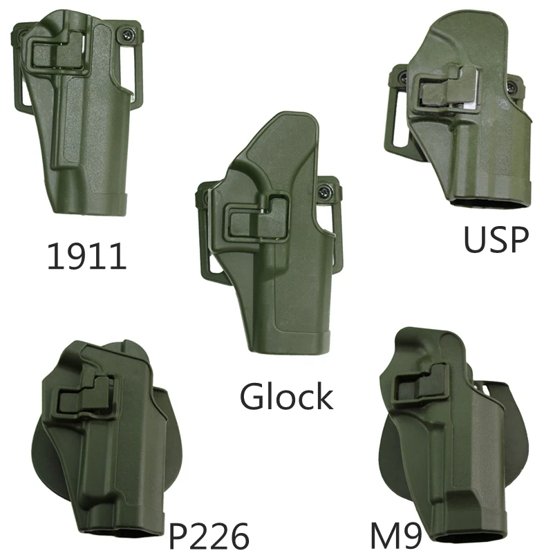 Coldre para Glock Militar Tático Airsoft Pistola 18 19 26 31 – m9 Usp 1911 Sig P226 Case Arma Caça Paintball Cinto Direito 17