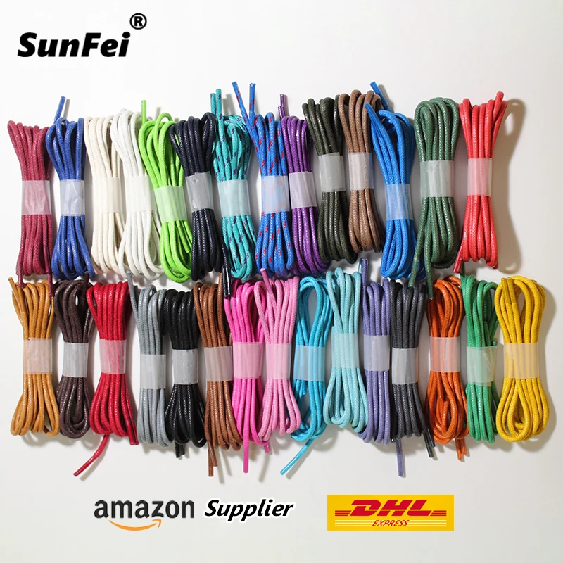 2.5mm 3mm Round Waxed Laces 29 Colors Round Waxed Shoelace Dress