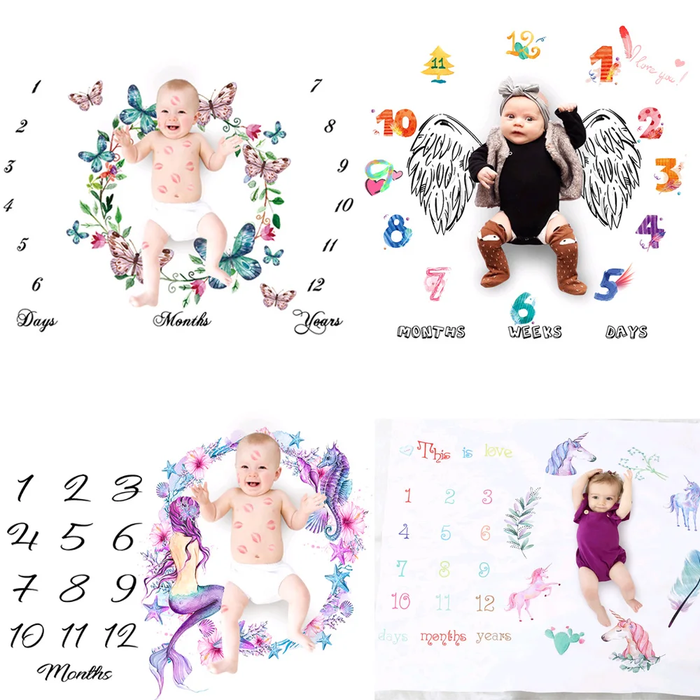 

100*100cm Baby Play Mat Flower Blanket Photographed Props Newborn Swaddle Wrap Creative Baby Bath Towel Carpet Floor Rug Mat