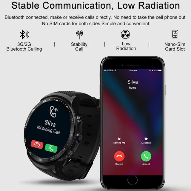 2018 new smart watch cheap round support nano sim