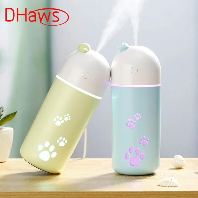 

DHaws 220ml Cat Humidifier Mini USB Air Purifier Aromatherapy Essential Oil Diffuser LED Night Light Car Air Freshener Fogger