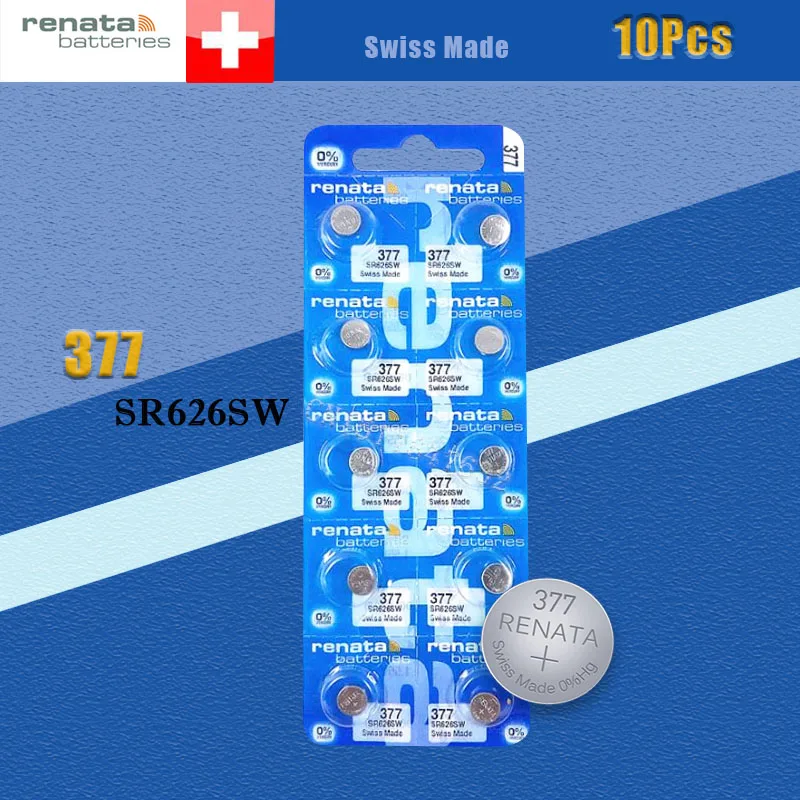 10 шт./лот розничная продажа новые часы Renata долговечные 377 SR626SW SR626 V377 AG4 кнопка