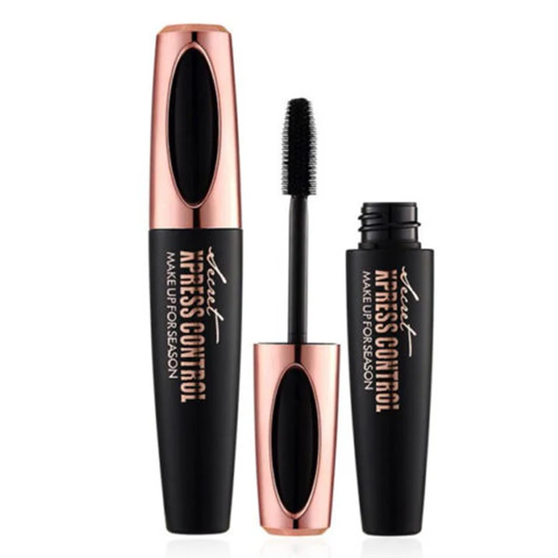

4D Long Curling Black Mascara Waterproof Long Lasting Mascara Eyes Cosmetics Not Blooming Thick Natural Eyelash Cream