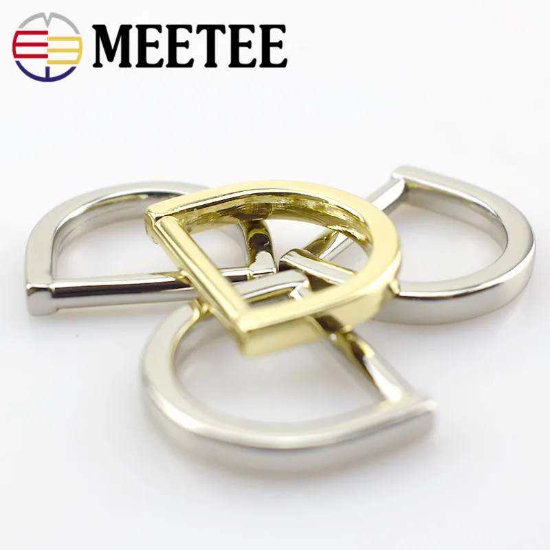 Meetee 4 шт. 1 6 см металлическая d образная пряжка 5 очков сплав литье под давлением