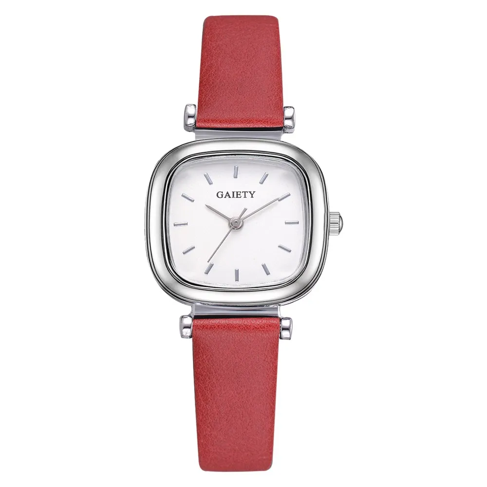 

Watch Woman Fashion Leather Band Square Analog Quartz Round Wrist Watch Watches Ladies girls watches clock relogio feminino 30X