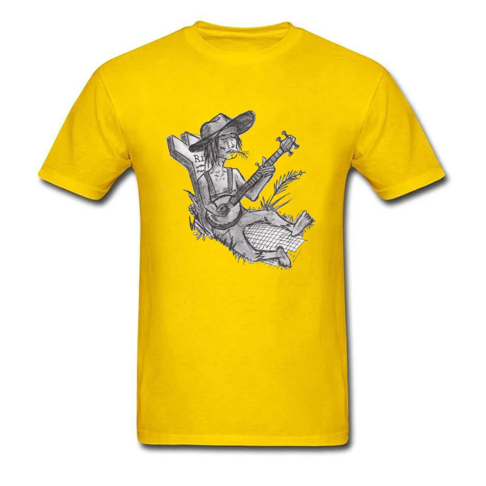 Tops Shirts Banjo Boy Autumn 2018 Fashion Print Short Sleeve Pure Cotton Crew Neck Male T Shirts Print Tops T Shirt Banjo Boy yellow