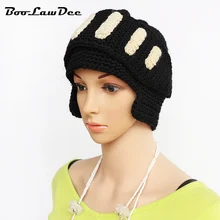 Boolawdee зима ручной работы вязания шапочки в римском стиле мягкий шлем обувь для мужчин и женщин теплая Борода Hat забавные головные уборы Универсальный Размер M099