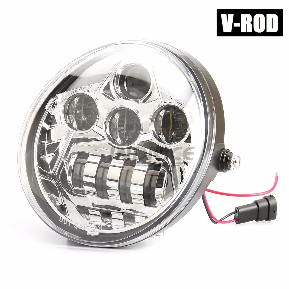 

chrome V rod headlight LED Lamp VROD VRSCA VRSC Headlight VRSC/V-ROD LED HEADLIGHT chromed