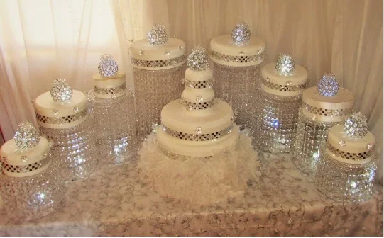 9pcs Set Fashion Luxury Amazing Decorative Wedding Party Acrylic Crystal Bead Cake Stand Centerpiece Aliexpress
