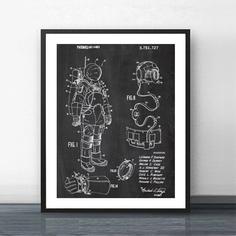 Space Patent Posters Home Decor