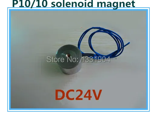 

2pcs/lot P10/10 Round Electro Holding Magnet DC24V, DC solenoid electromagnetic, round electro holding magnet