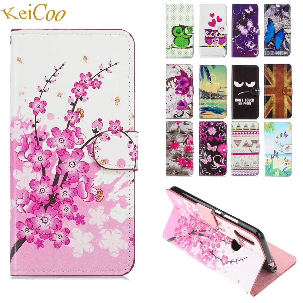 Book Flip Cover On For HUAWEI MRD-L21 Y6 Prime 2019 PU Leather Cases Huawei Y6Prime 32GB Case Wallet Full Housing Print | Мобильные