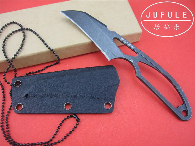 Jufule yidu OEM D2 фиксированным лезвием Малый Karambit прямой нож Kydex оболочка Отдых Охота
