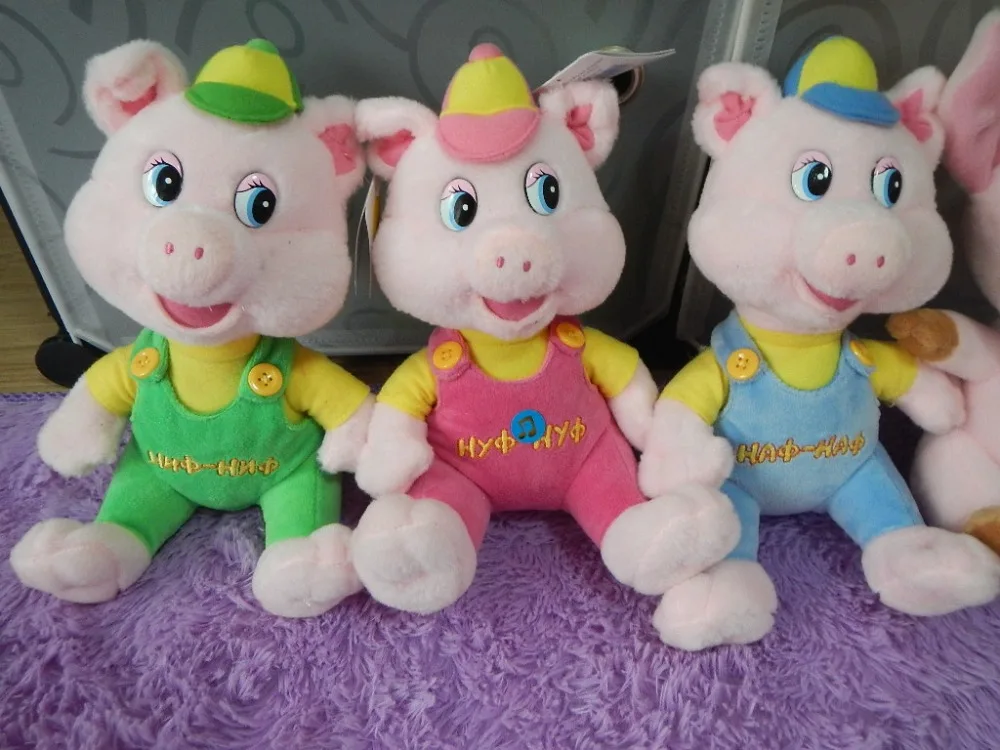 Russian language singing song plush pig soft doll ...