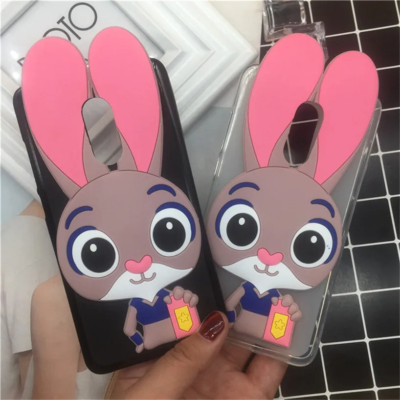 For ZTE Blade A1 Case Cover Fashional Rabbit Soft Silicone Fundas Capa 