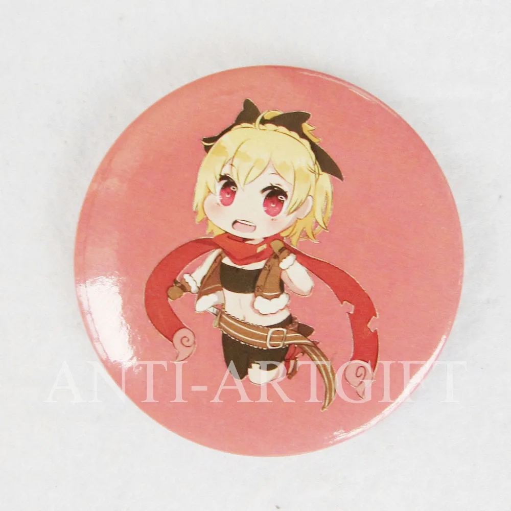 

Custom OEM/ODM button badges lovely butterfly girl free design offset printing logo tinplate pins red color cheap price