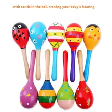 1 шт. Ранние развивающие деревянные музыкальные игрушки высокого качества песочный молоток maraca деревянные погремушки детские погремушка детские вечерние блага