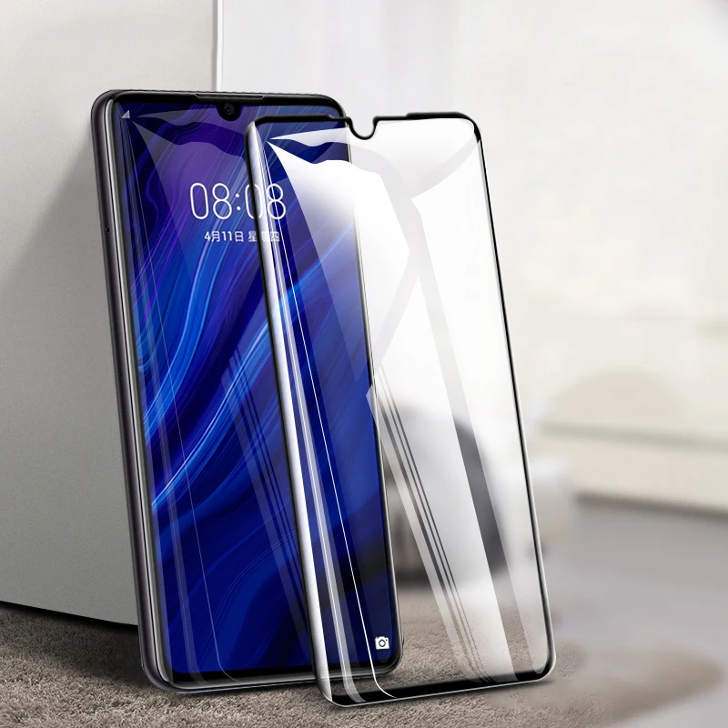 

For Huawei P30 Pro Tempered Glass Full Cover Screen Protector For Huawei P30 Lite Armor Film (2 Pack)