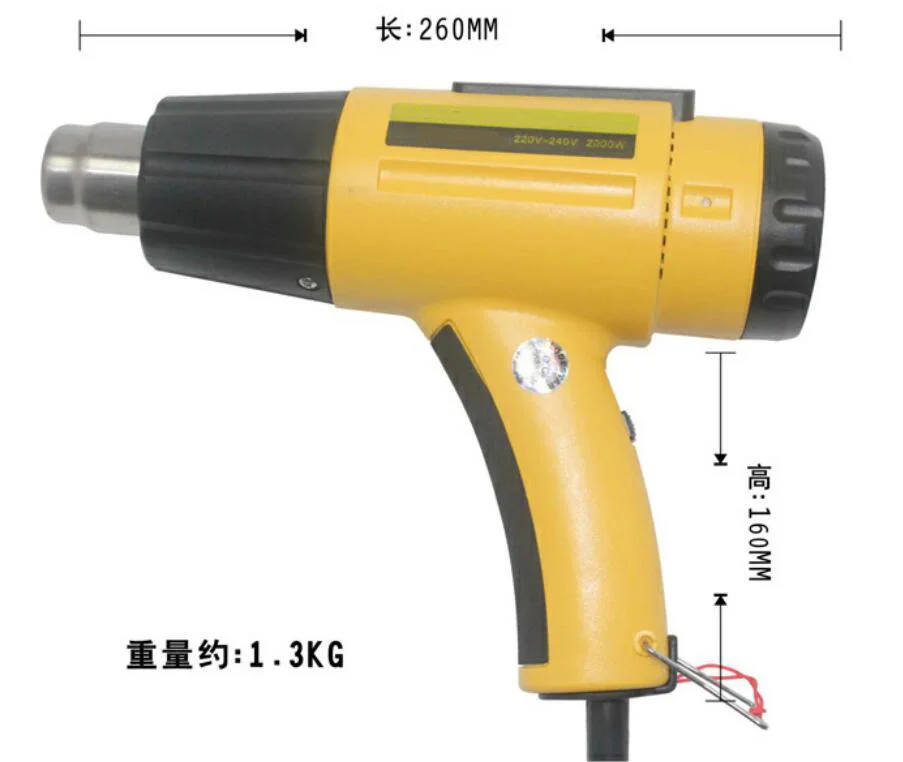 2000 Вт 220 В ЕС промышленный электрический тепловой пистолет терморегулятор тепловые пистолеты ЖК-дисплей термоусадочная упаковка тепловой электроинструмент