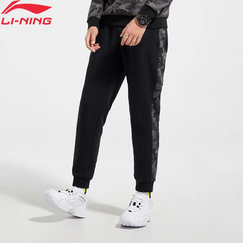 Li-Ning, мужские трендовые спортивные штаны, 66% хлопок, 34% полиэстер, обычная посадка, Удобная подкладка, спортивные штаны, брюки AKLN885 MKY429