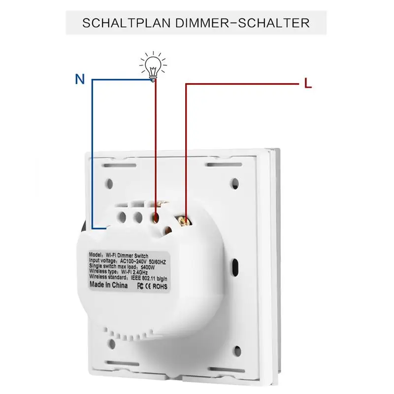 В 220 В беспроводной свет диммер сенсорный контроль WiFi светодио дный светодиодный диммер переключатель работы с Alexa Google Assistant IFTTT с диммерной лампой