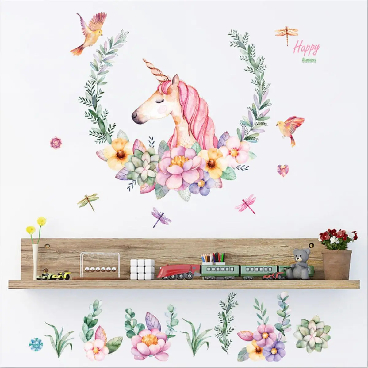 1PC Unicorn Wall Decal Mural Sticker Art Removable Vinyl Home Decor Stickers