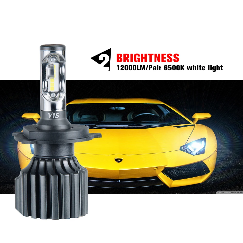 Foxcncar H4 светодиодный фары для автомобиля 12000LM H7 9005 9006 H3 авто H1 налобный фонарь CSP H11